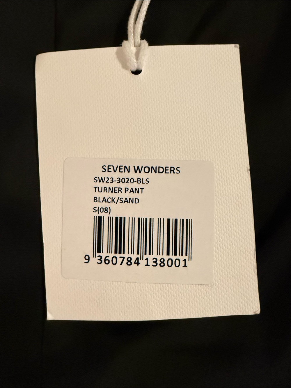 NWT Seven Wonders Wide Leg High Waist Turner Pant Black/Sand - Picture 15 of 16